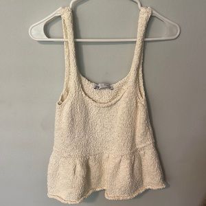 Zara Knit Off White Tank - M